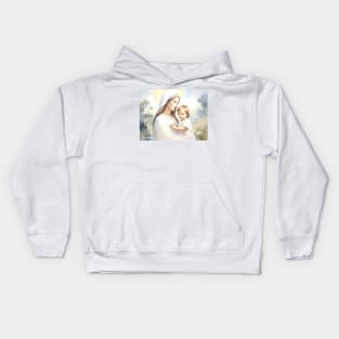 Madonna with Child Jesus Kids Hoodie